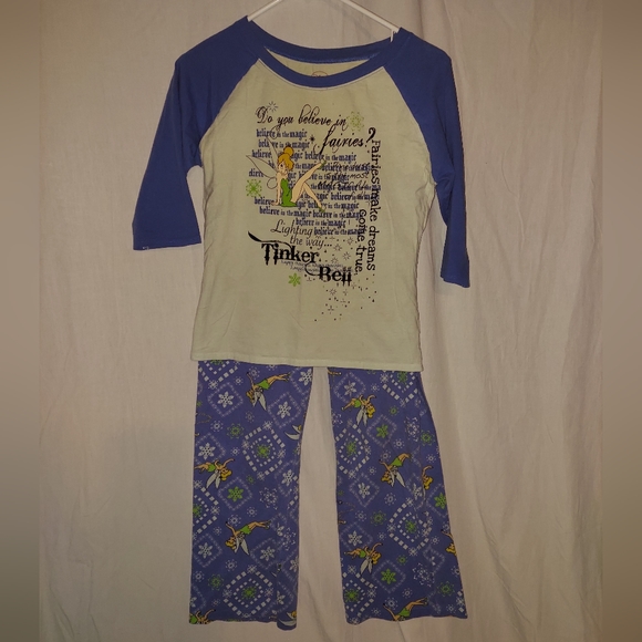Girls 2 piece tinker bell pajamas - Picture 1 of 6